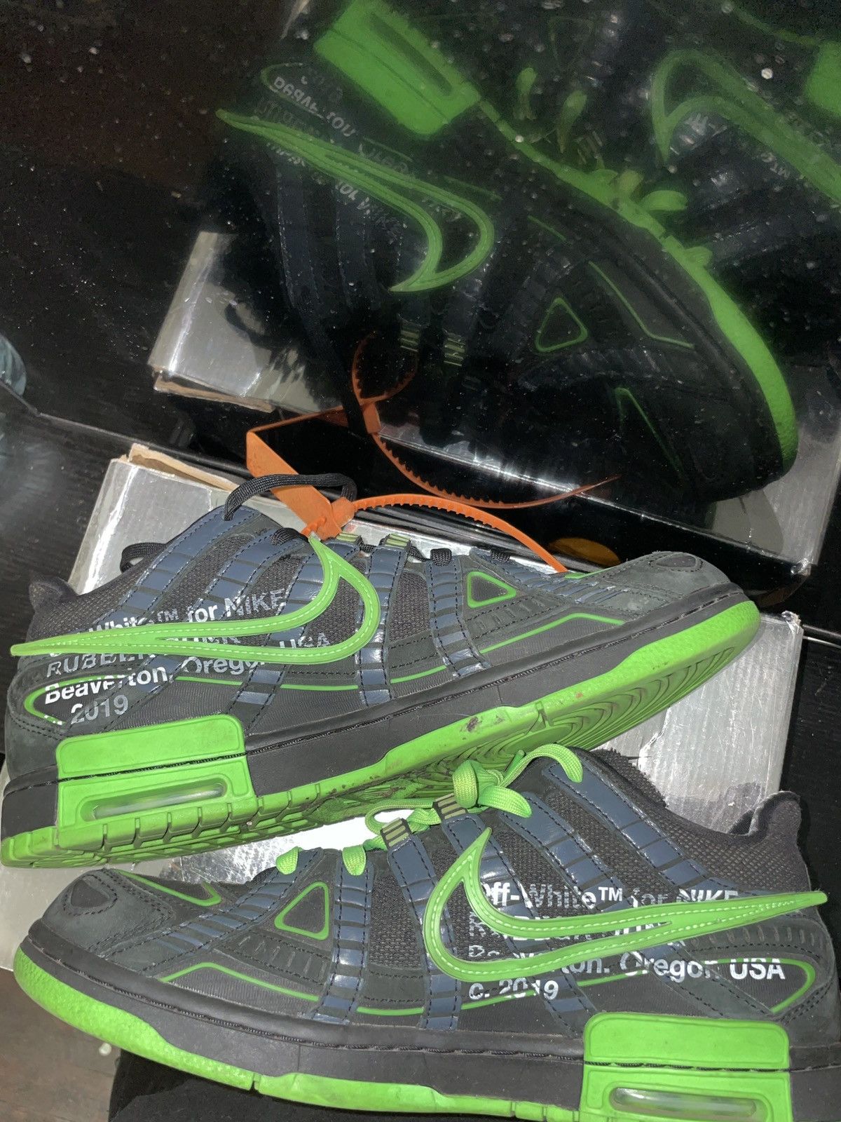 Nike × Off-White Nike xOff-white Air Rubber Dunk “Green Strike” Size US 10.5 / EU 43-44 - 4 Thumbnail