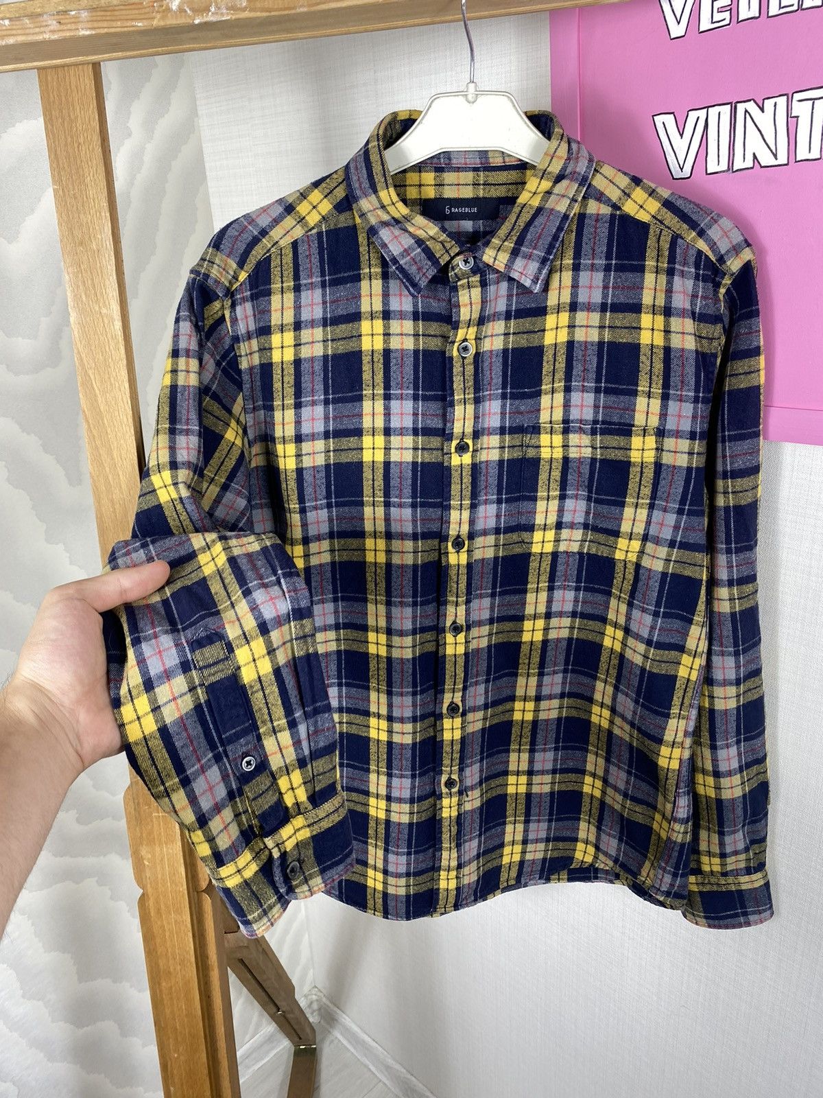 RAGEBLUE × Vintage Rageblue Japanese Check Flannel Shirt Size US M / EU 48-50 / 2 - 4 Thumbnail