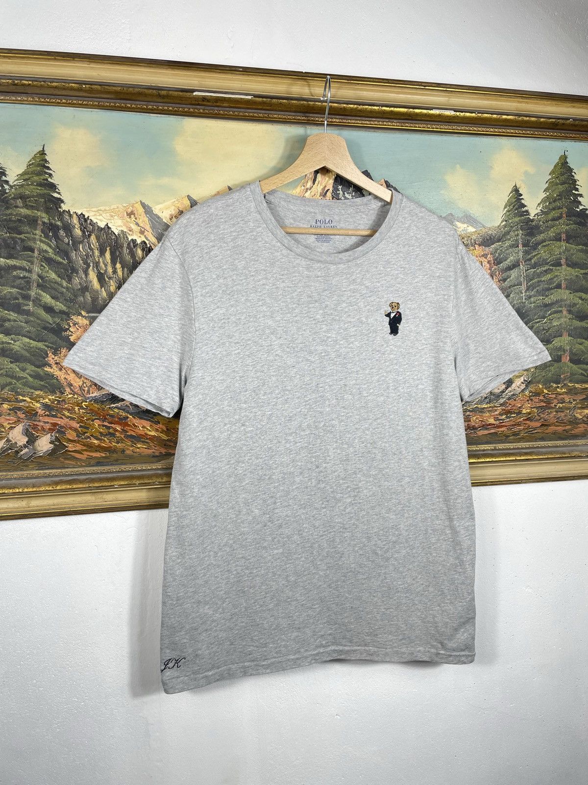 Polo Ralph Lauren × Ralph Lauren Polo Ralph Lauren grey t-shirt tee embroidery bear teddy Size US M / EU 48-50 / 2 - 3 Thumbnail