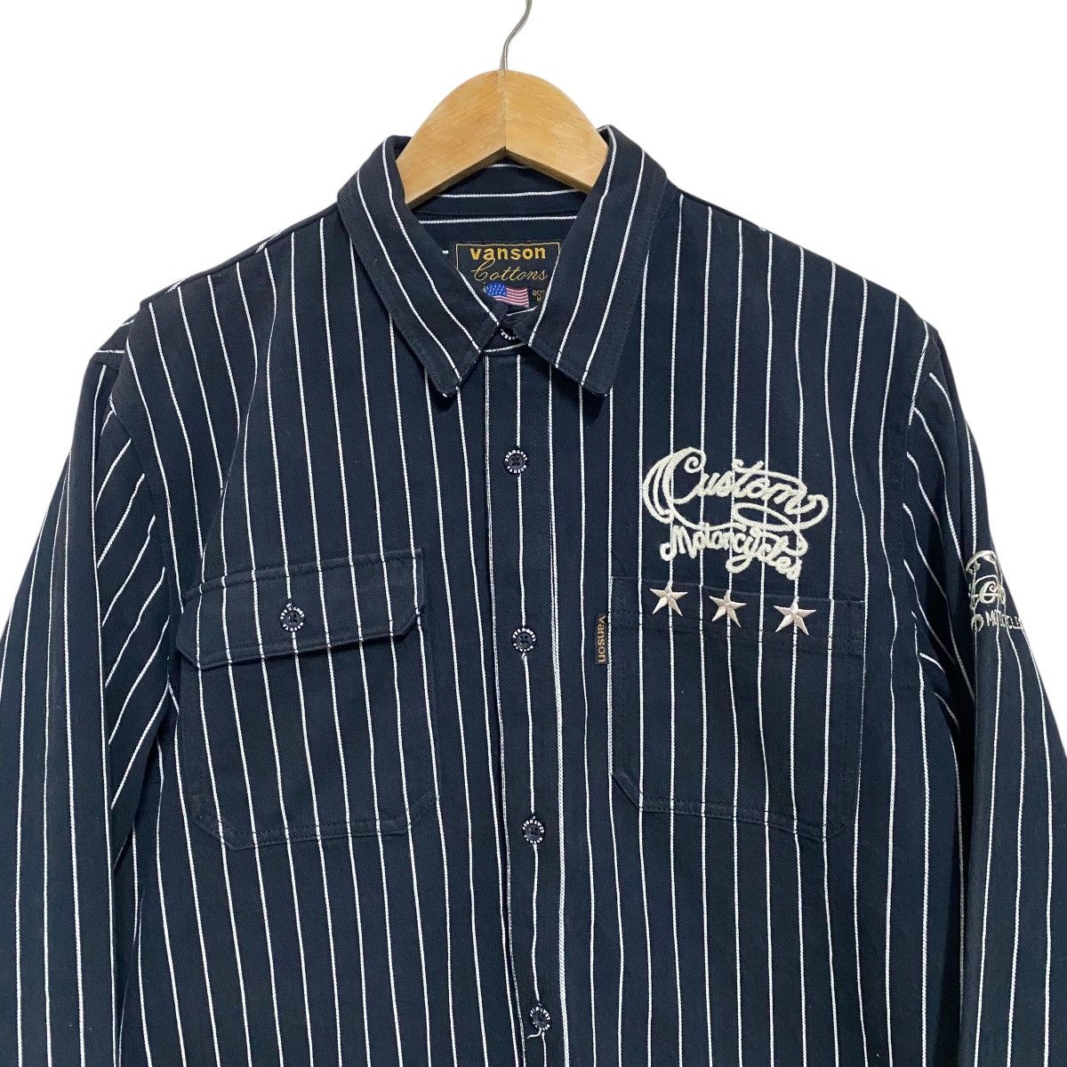 Vanson Leathers Vanson Leather Work Shirt Stripe Duck Canvas Size US XL / EU 56 / 4 - 3 Thumbnail