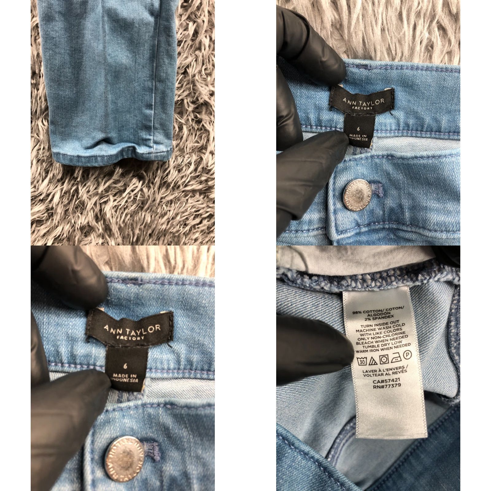Ann Taylor Ann Taylor Factory Skinny Jeans Womens Size 6 Medium Wash Blue Size 28" / US 6 / IT 42 - 8 Thumbnail