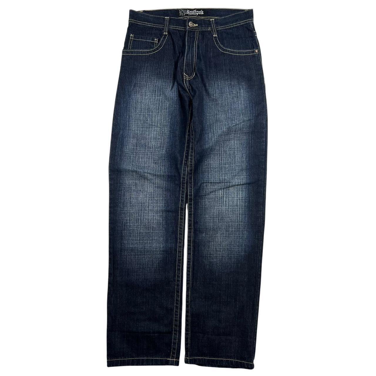 Southpole Vintage Navy Southpole Embroidered Jeans - Waist: 34” Size US 34 / EU 50 - 2 Thumbnail