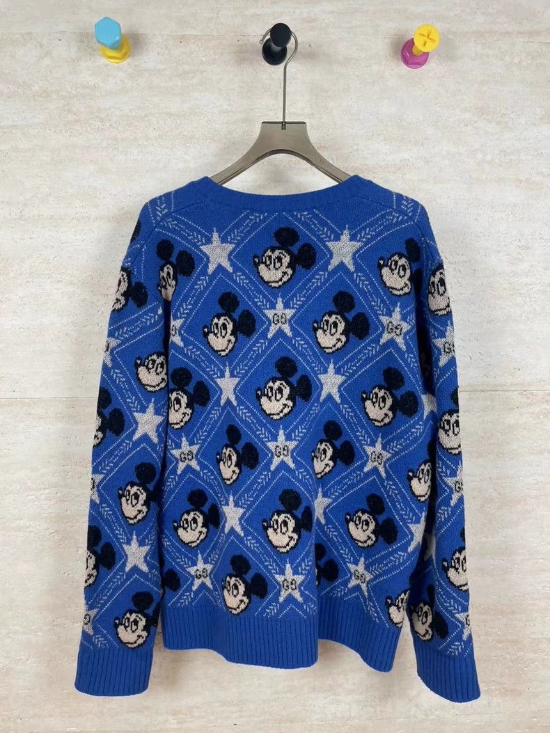 Gucci Gucci Disney co-branded Mickey blue cardigan sweater 2501-N Size US L / EU 52-54 / 3 - 2 Thumbnail