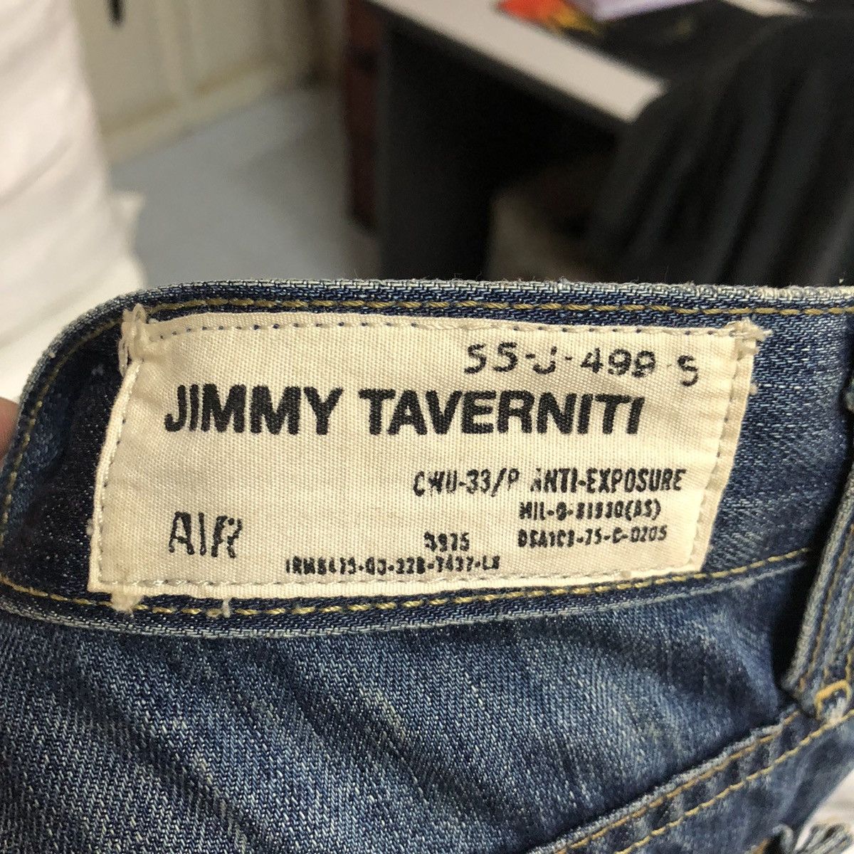 Jimmy Taverniti DLL Jimmy Taverniti Blue Distressed Denim Pants #C135 Size US 31 - 21 Thumbnail