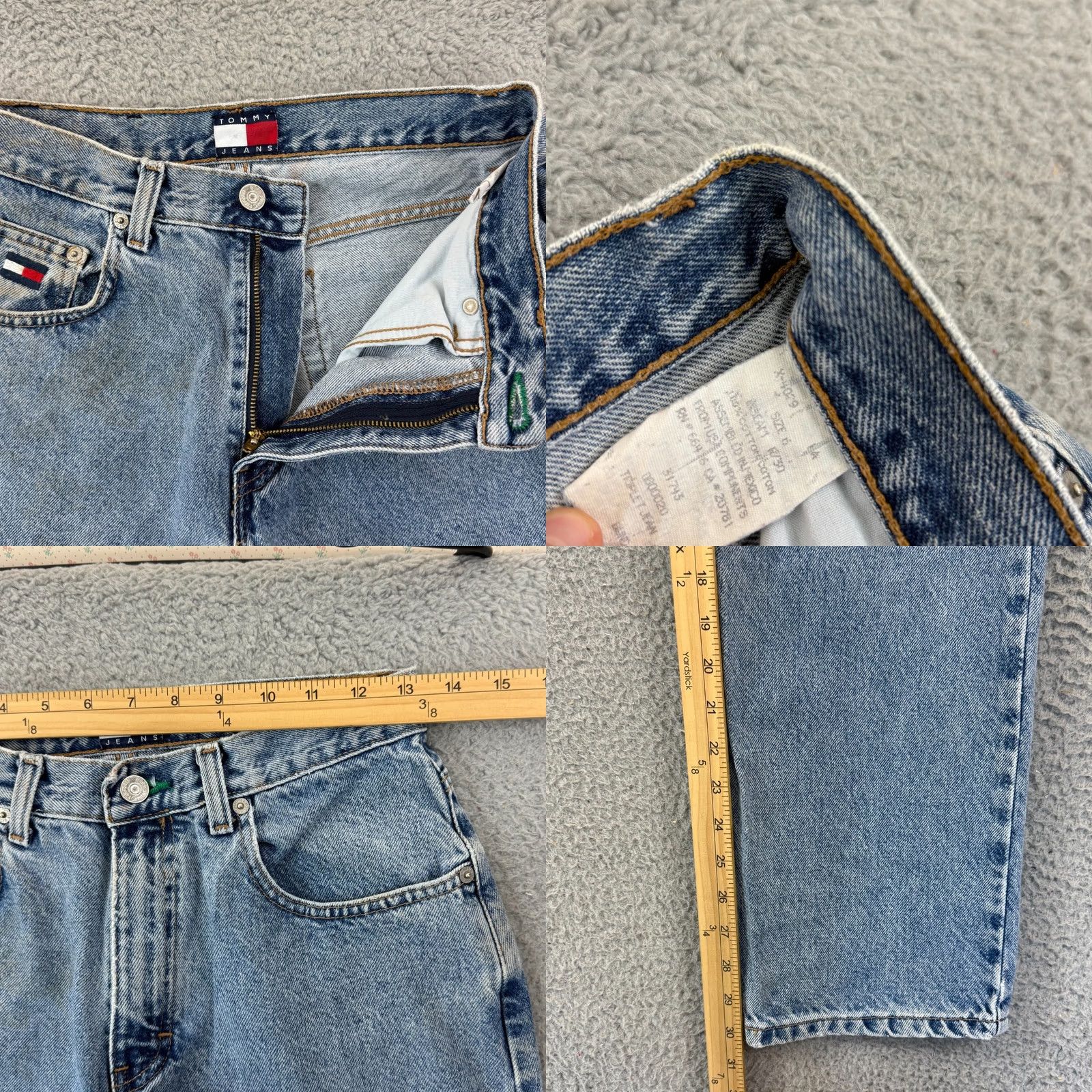Tommy Hilfiger VINTAGE Tommy Hilfiger Jeans Womens 6 Medium Wash Button 26x30 Denim Loose Y2K City Retro Shoes? Size 28" / US 6 / IT 42 - 8 Thumbnail