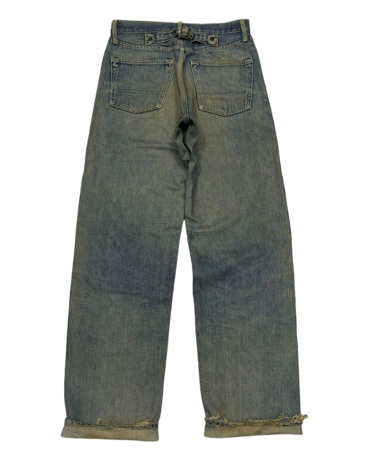 Kapital 🔥VINTAGE 70s BUCKLE BACK SELVEDGE JAPANESE DISTRESS DENIM Size US 30 / EU 46 - 2 Thumbnail