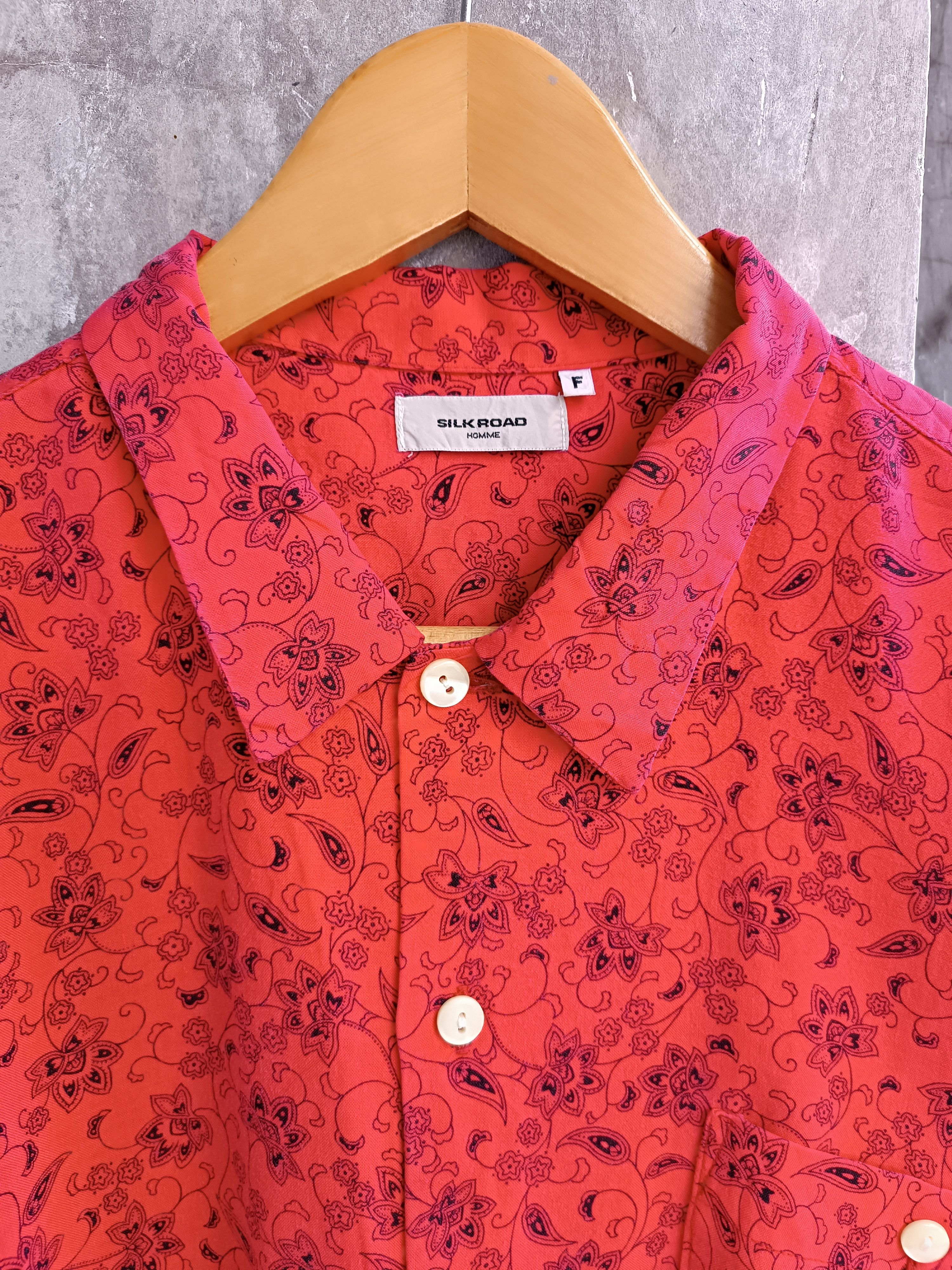 Japanese Brand SILK ROAD HOMME PAISLEY RAYON SHIRT Size US XL / EU 56 / 4 - 5 Thumbnail