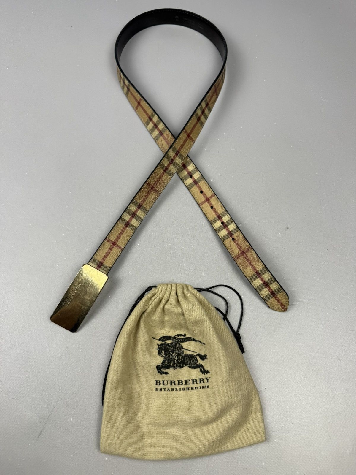 Burberry Burberry belt classic monogram novacheck unisex size 105cm Size ONE SIZE - 5 Thumbnail