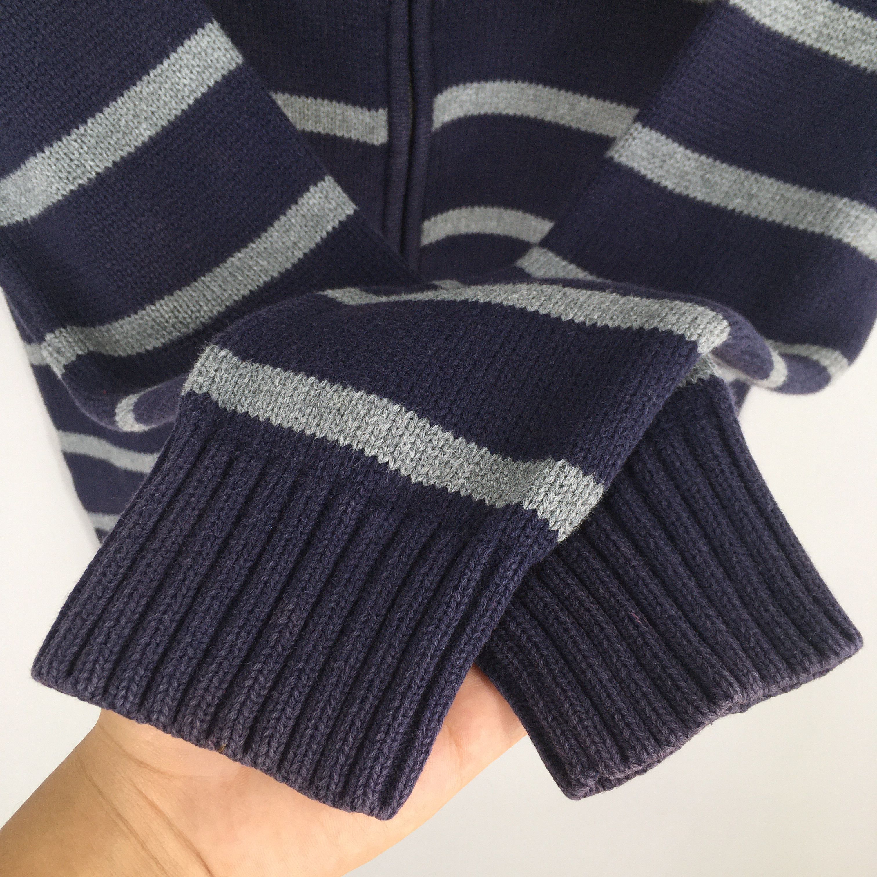 Polo Ralph Lauren × RRL Ralph Lauren × Ralph Lauren Vintage Polo Ralph Lauren Zipper Striped Sweatshirt Small Size US S / EU 44-46 / 1 - 4 Thumbnail