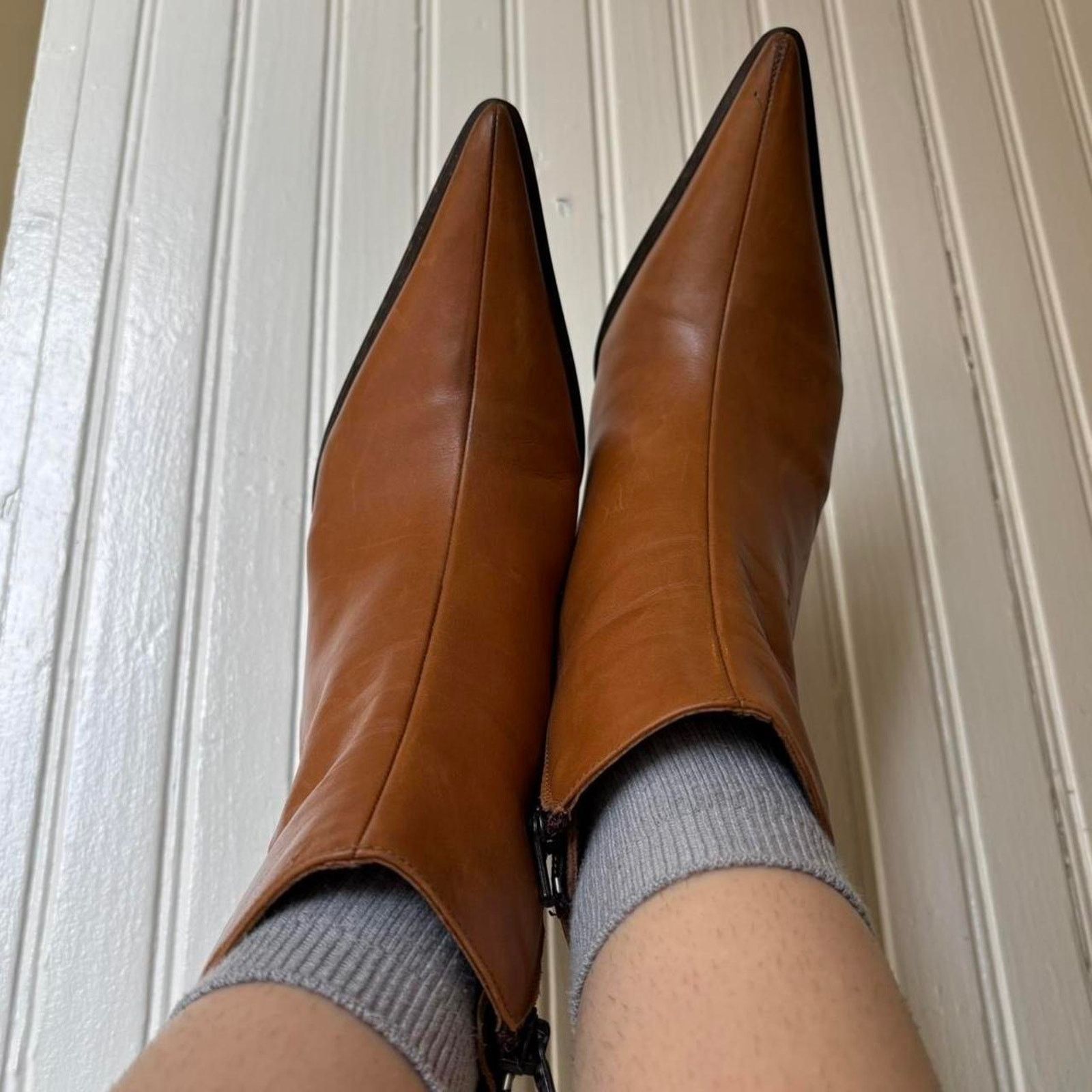 Vintage Guess by Marciano Leather Pointed Toe Boots 5.5 Y2K