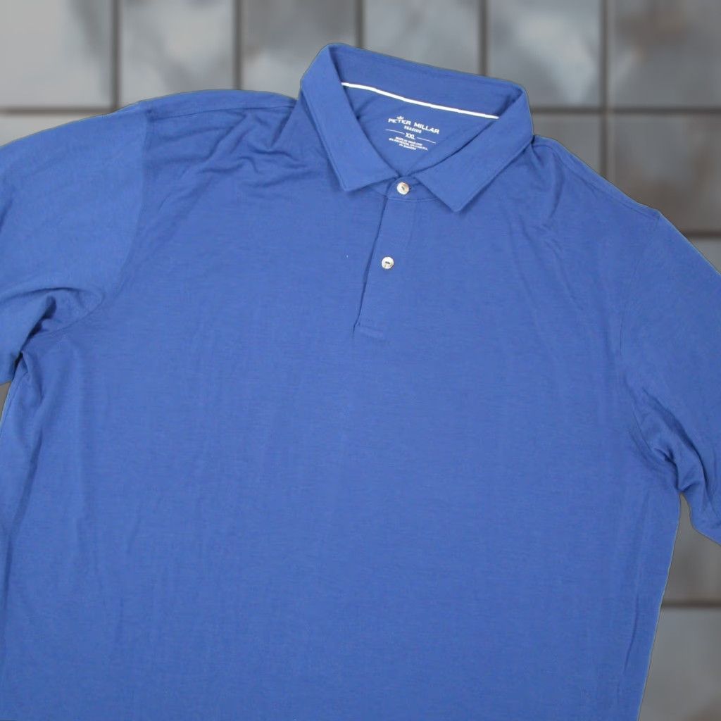 Peter Millar Peter Millar Polo Shirt Seaside Mens 2XL Blue Short Sleeve Shirt Casual Golf Beach Travel Size US XXL / EU 58 / 5 - 1 Thumbnail