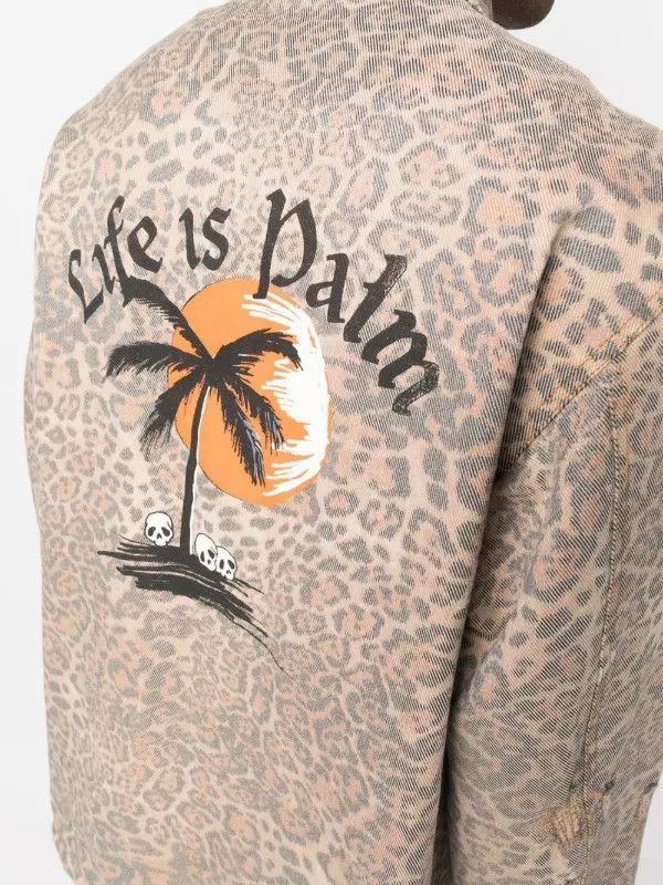 Palm Angels o1y0325 Logo Jacket in Leopard Size US M / EU 48-50 / 2 - 4 Thumbnail