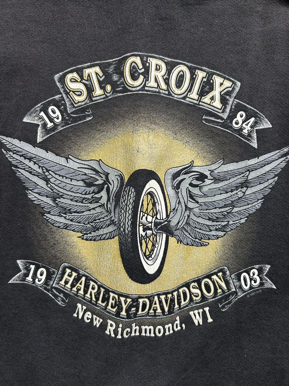 Harley Davidson Vintage 90s Harley Zip Up Crewneck Dated 1997 Faded Size US L / EU 52-54 / 3 - 7 Thumbnail