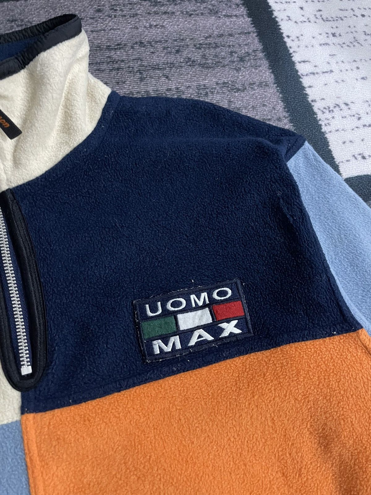 Vintage Vintage UOMO MAX MODA ITALIANA Half Zipper Fleece Jacket Size US XL / EU 56 / 4 - 7 Thumbnail
