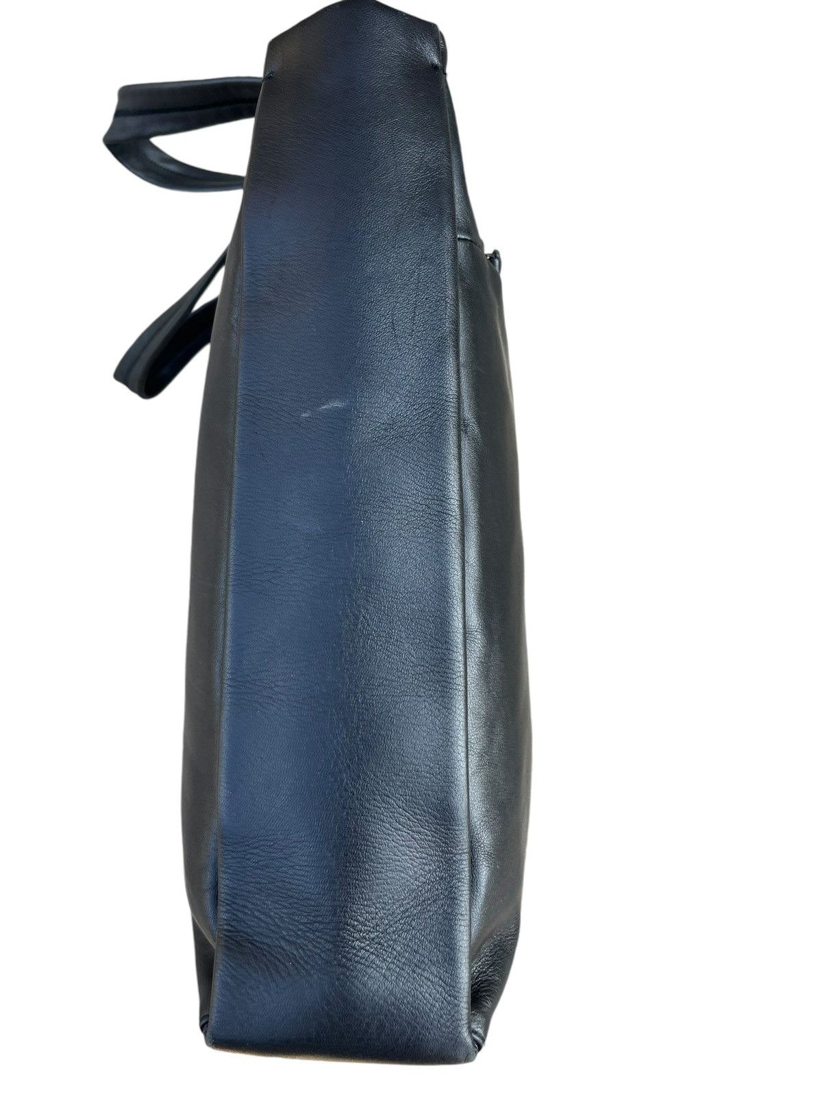 Leather × Moschino Vintage MOSCHINO Patina Black Leather Tote Bag Size ONE SIZE - 12 Thumbnail