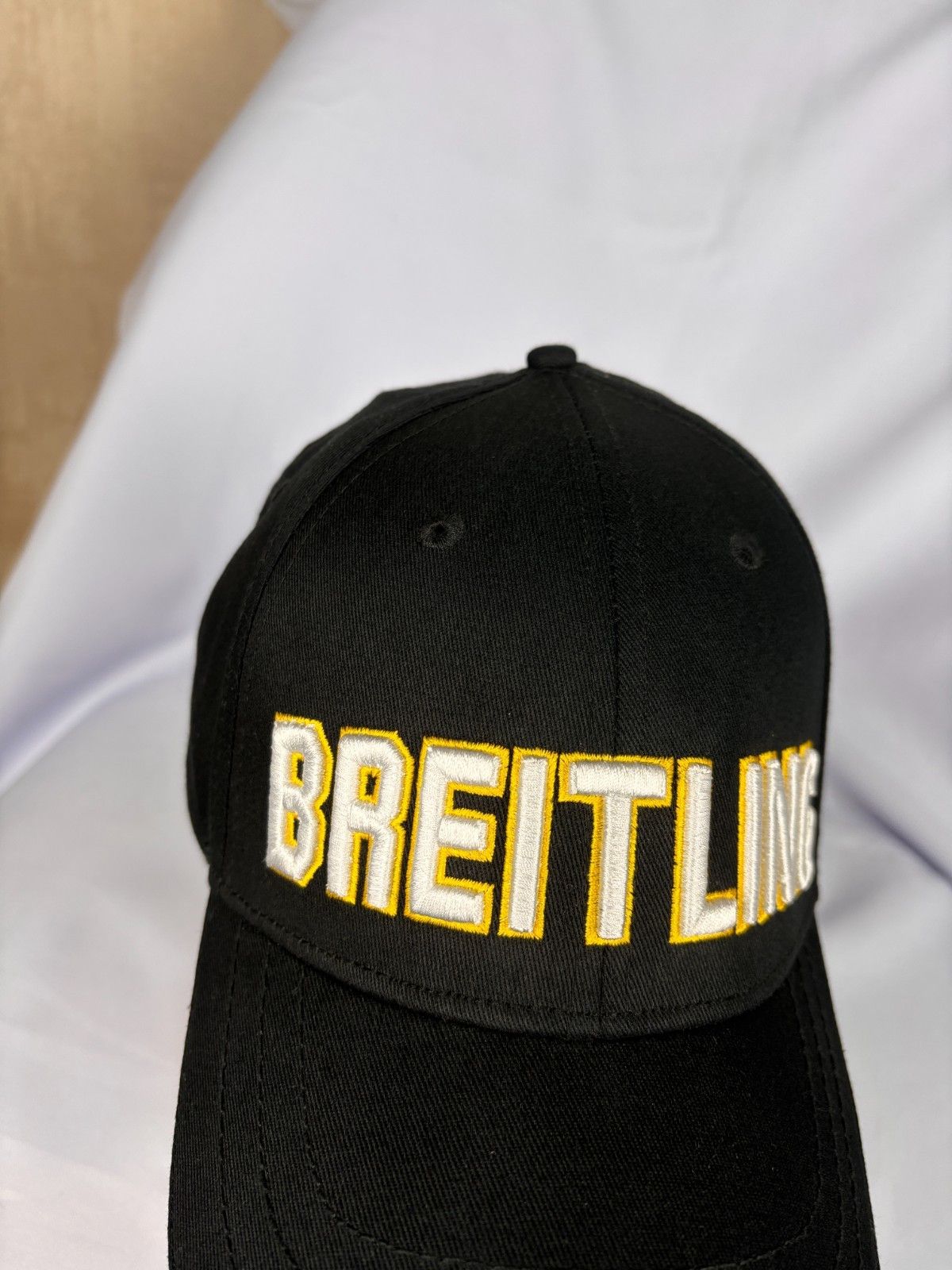 Breitling Mint! Breitling Watch Swiss Big Logo Cotton Cap Hat One Size Size ONE SIZE - 4 Thumbnail