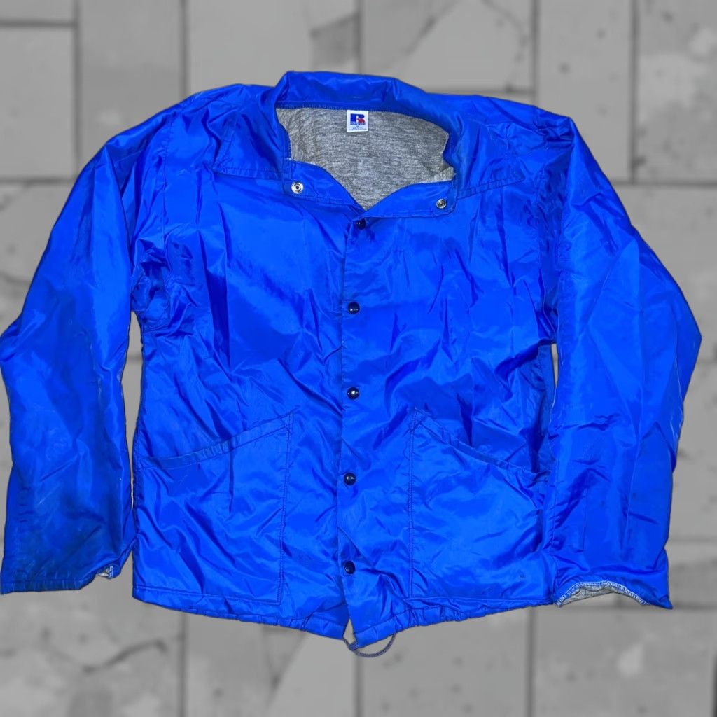 Russell Athletic VINTAGE Russell Athletic Jacket Mens M USA Made Blue Snap Button Size US M / EU 48-50 / 2 - 1 Thumbnail