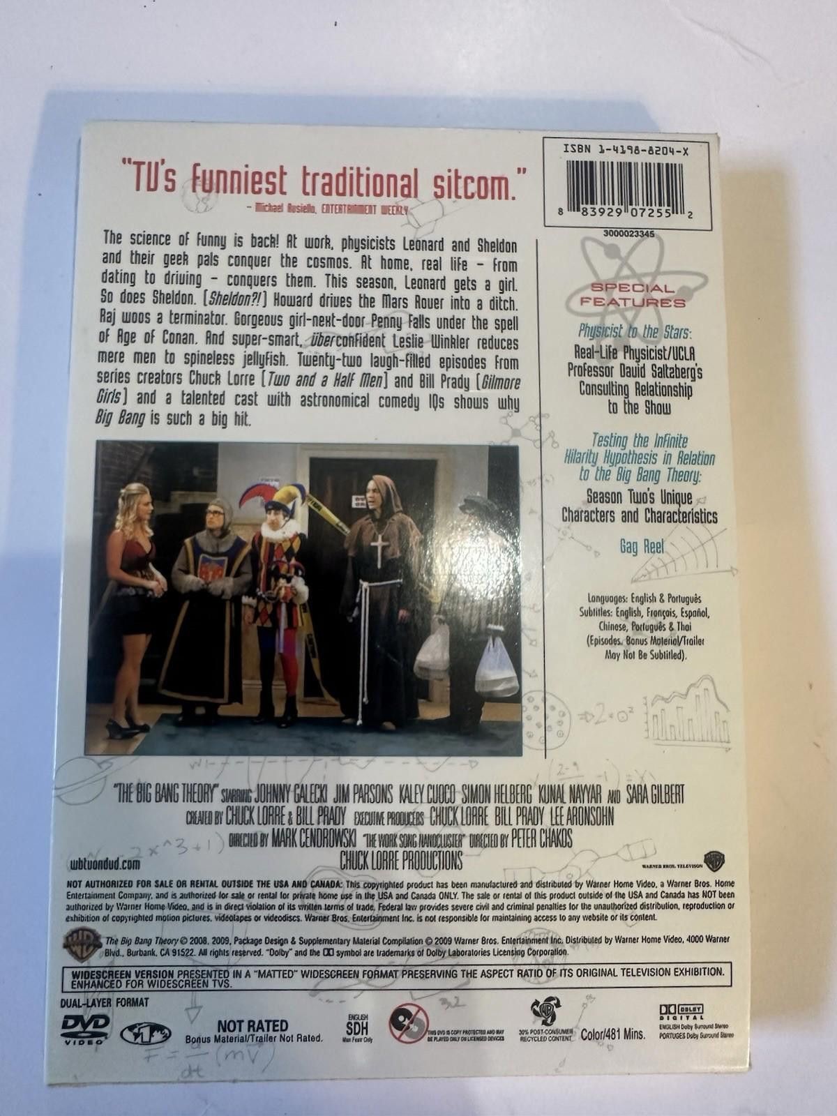 Designer The Big Bang Theory: the Complete Second Season (DVD, 2008) Size ONE SIZE - 4 Thumbnail