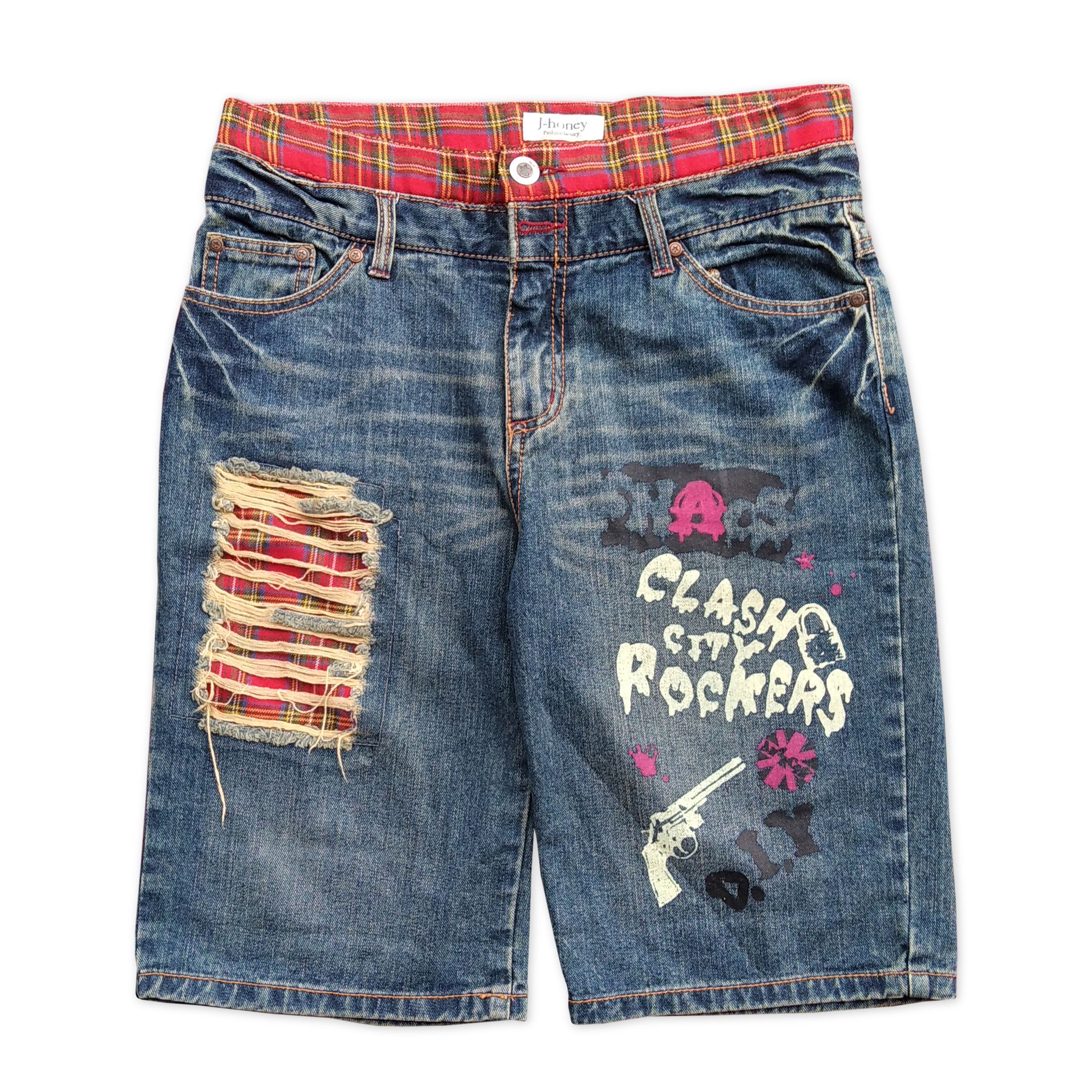 Hysteric Glamour Vintage Y2K J-HONEY Japanese Brand Punk Denim Short Size US 30 / EU 46 - 1 Thumbnail