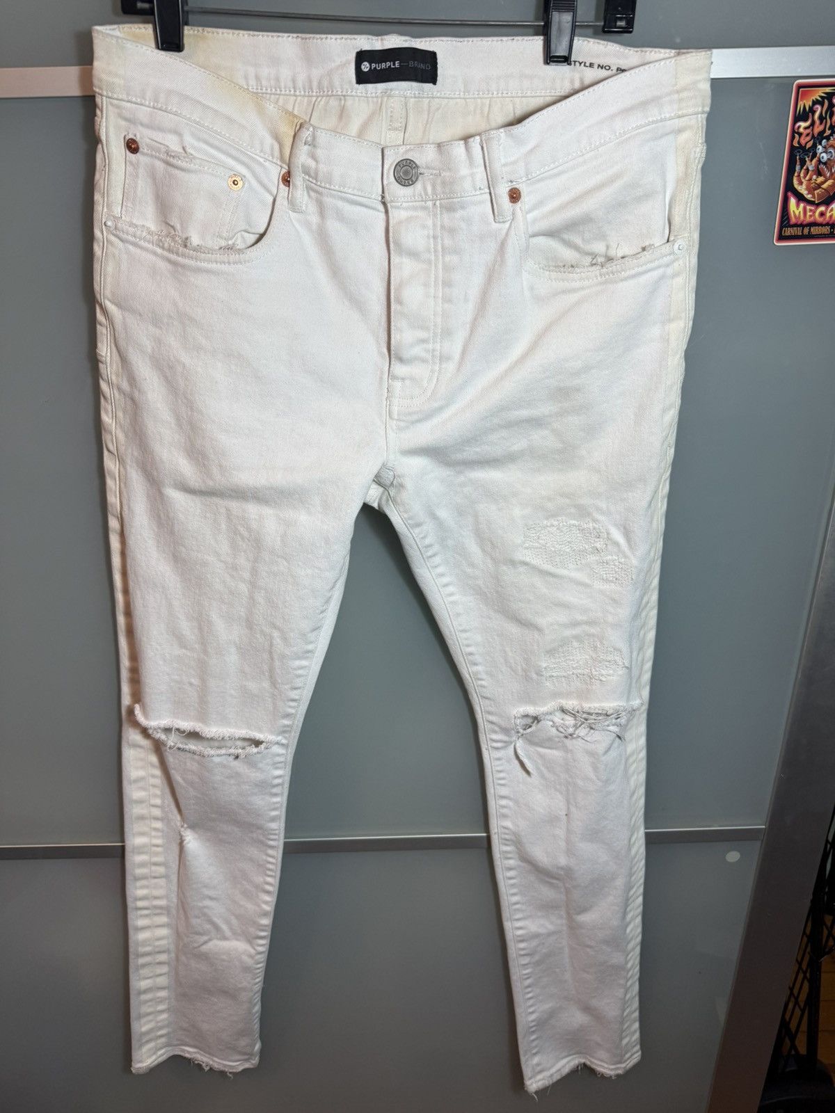 Purple Brand PURPLE Brand White Style No.P001 Size 34 Size US 34 / EU 50 - 2 Thumbnail