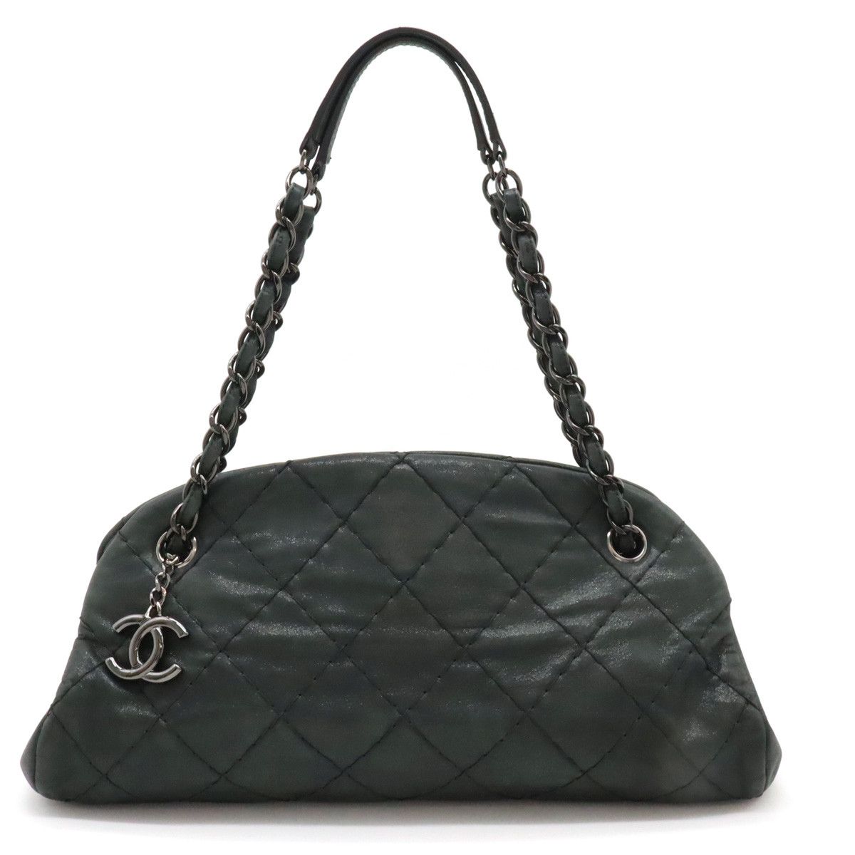 Chanel Chanel Chanel Sparkle Leather Mademoiselle Matelasse Bowling Bag Shoulder Bag A50556 Leather Shoulder Bag A50556 in Very Good Condition Size ONE SIZE - 1 Thumbnail
