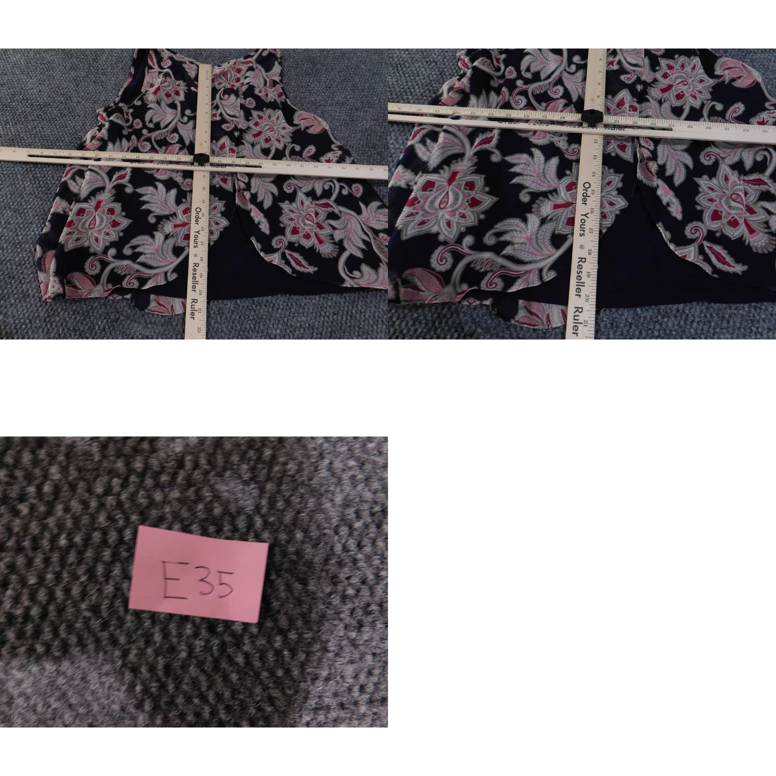 Loft LOFT Petites Sleeveless Shirt Womens Large Petite Navy Pink Floral Split Back Blouse Paisley Sleeveless Ladies Size L / US 10 / IT 46 - 9 Thumbnail