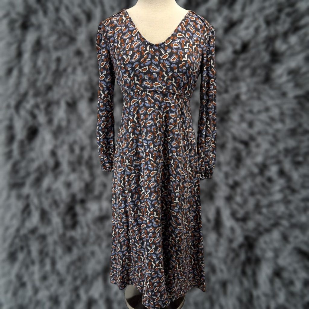 Boden VINTAGE Boden Tanya Floral Paisley Midi Dress 2P Petite Long Sleeve Fit & Flare Pockets Womens Size XS / US 0-2 / IT 36-38 - 1 Thumbnail