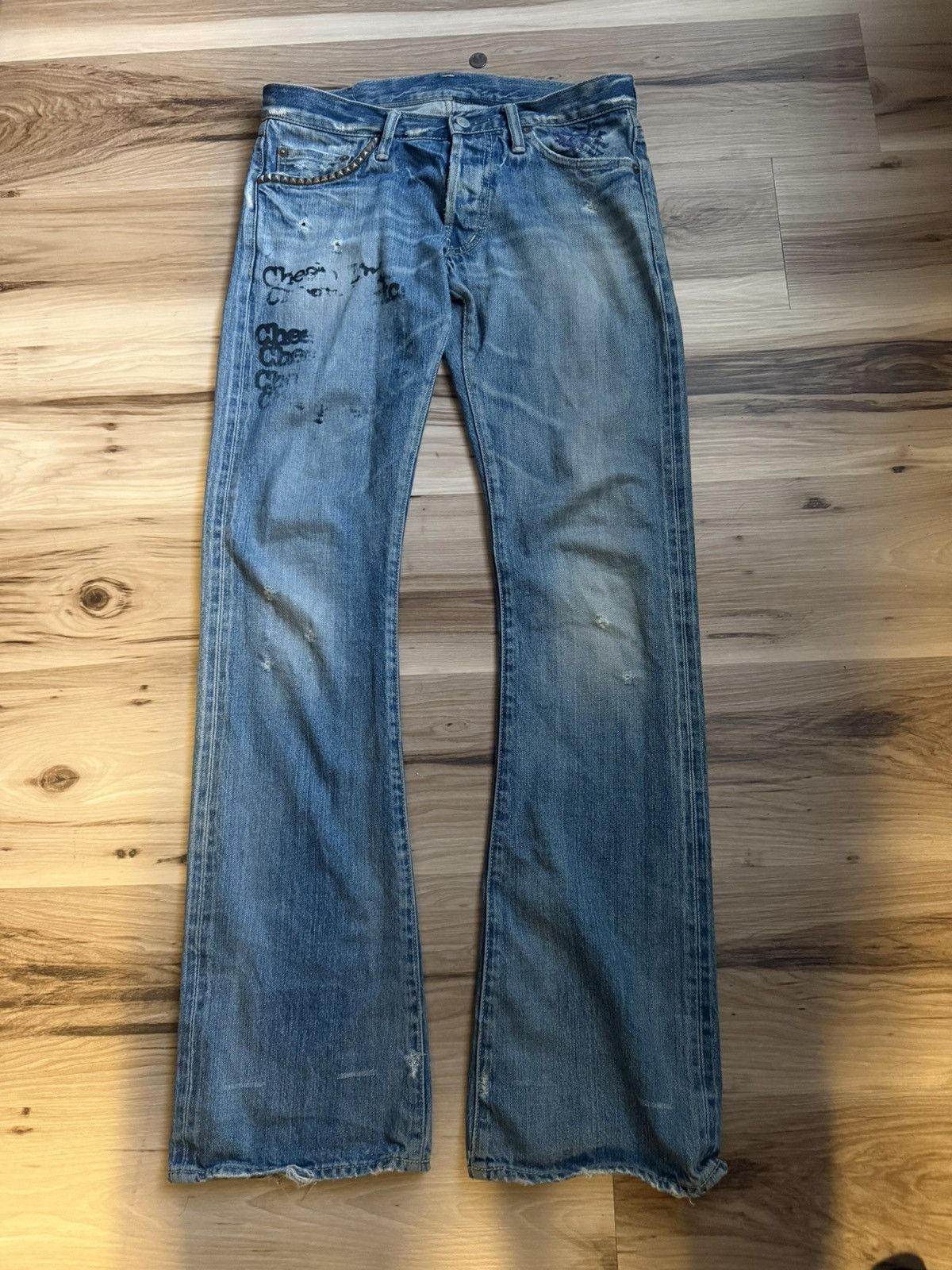 ⚠*り様 00s HYSTERICS typewriter flare deni Hysteric Glamour Typewriter | Grailed