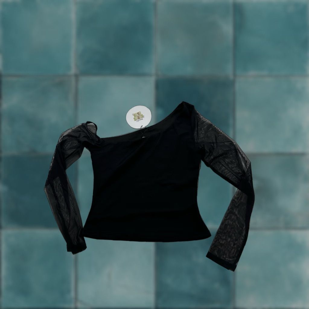 PRINCESS POLLY Princess Polly Shirt 2 Manesh Long Sleeve Black Top Womens Size XS / US 0-2 / IT 36-38 - 1 Thumbnail