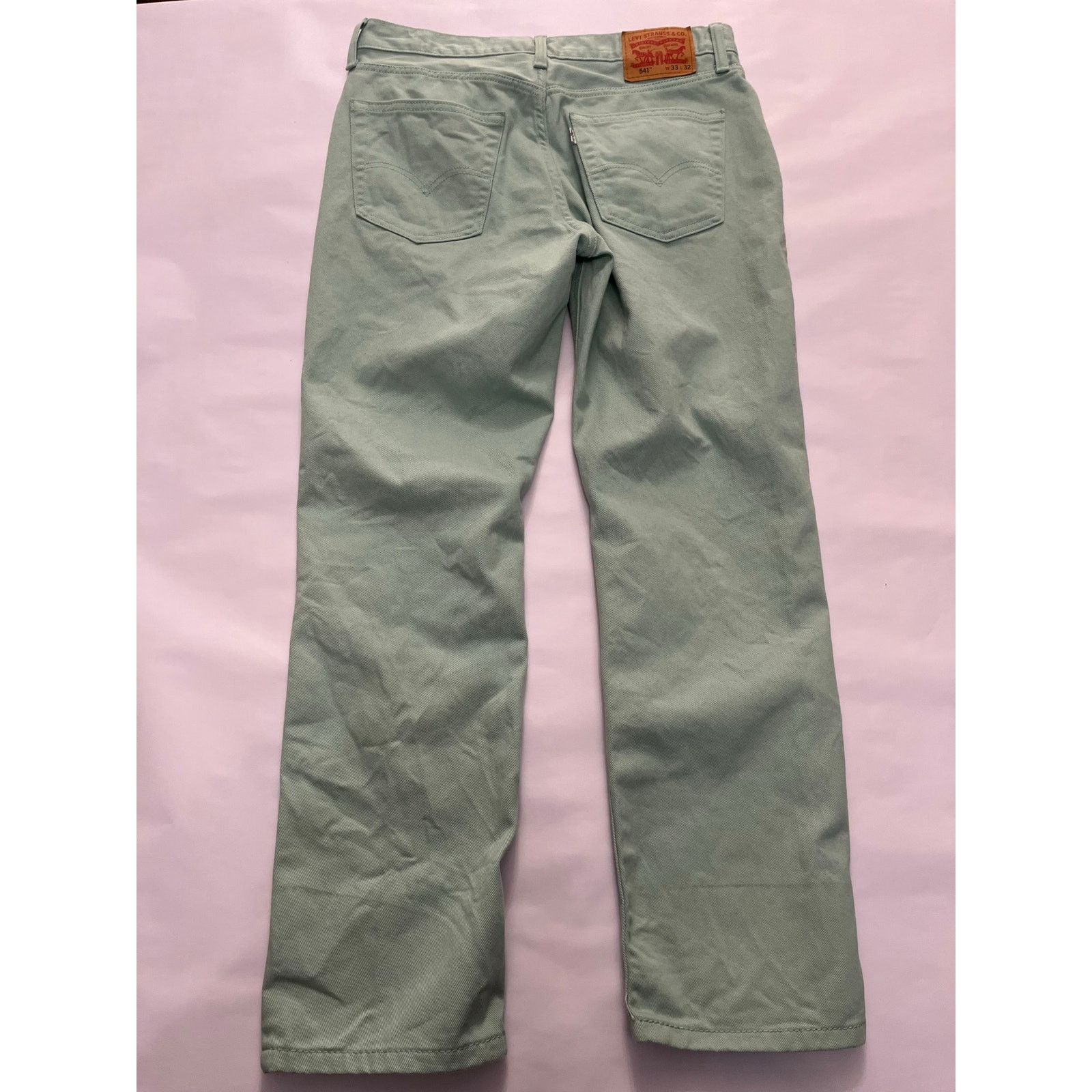 Levi's Levis Mens 541 Jeans Athletic Fit Stretch Green Size 33x32 Size US 33 - 2 Thumbnail