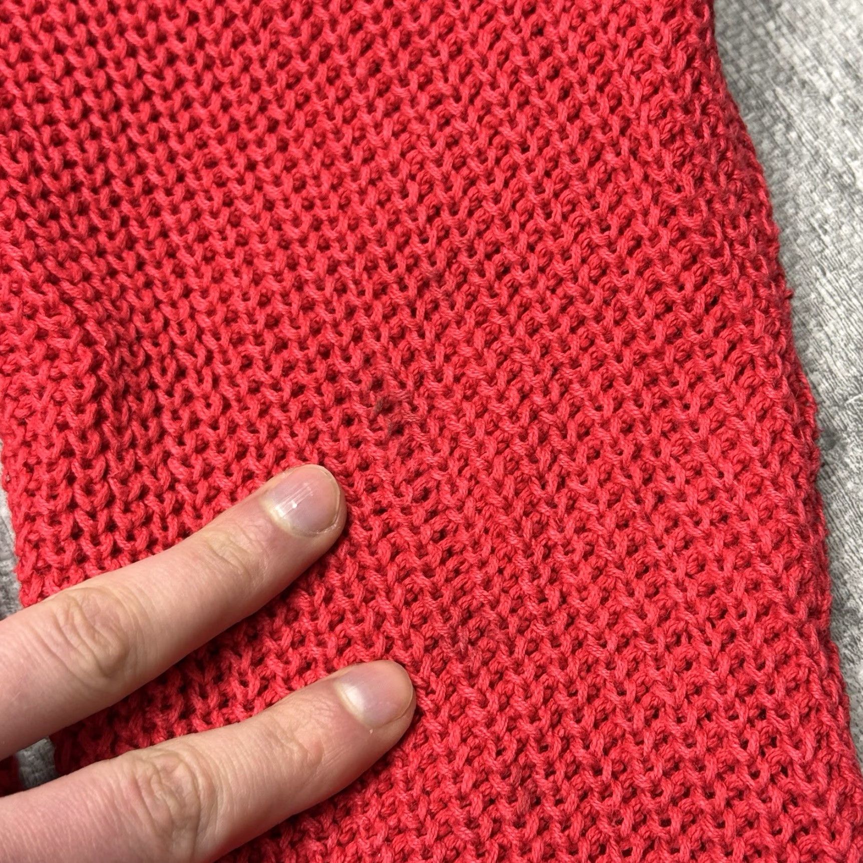Gap VINTAGE 80s Gap Chunky Knit Cardigan Women M Fall Winter Spring Casual All Seasons Red Cherry Red Knit Button Sweater Size M / US 6-8 / IT 42-44 - 4 Thumbnail