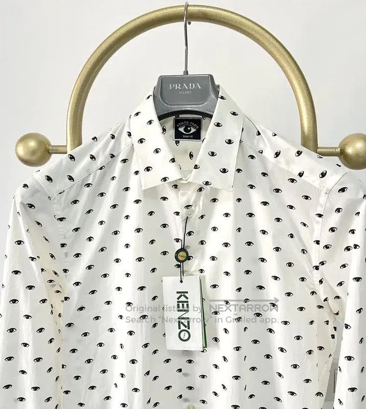 Kenzo KENZO Men's Long Sleeve Cotton Shirt . Size US M / EU 48-50 / 2 - 3 Thumbnail