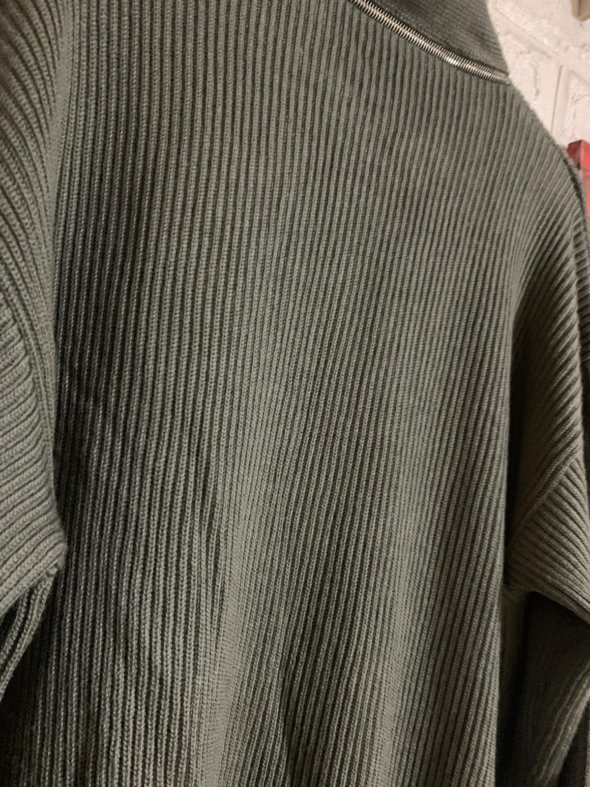 Designer × Moschino Moschino Ribbed Wool Cardigan with Zip Olive Size US L / EU 52-54 / 3 - 9 Thumbnail