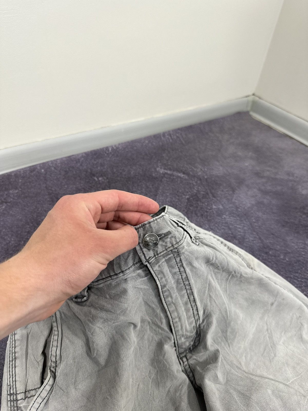 Carhartt Vintage Carhartt Faded Grey American Baggy USA Work Pants Size US 32 / EU 48 - 15 Thumbnail