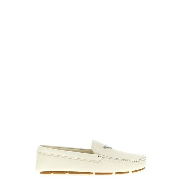 Prada PRADA White Leather Driving Shoes New & Authentic (Men's siz Size US 7 / EU 40 - 1 Thumbnail