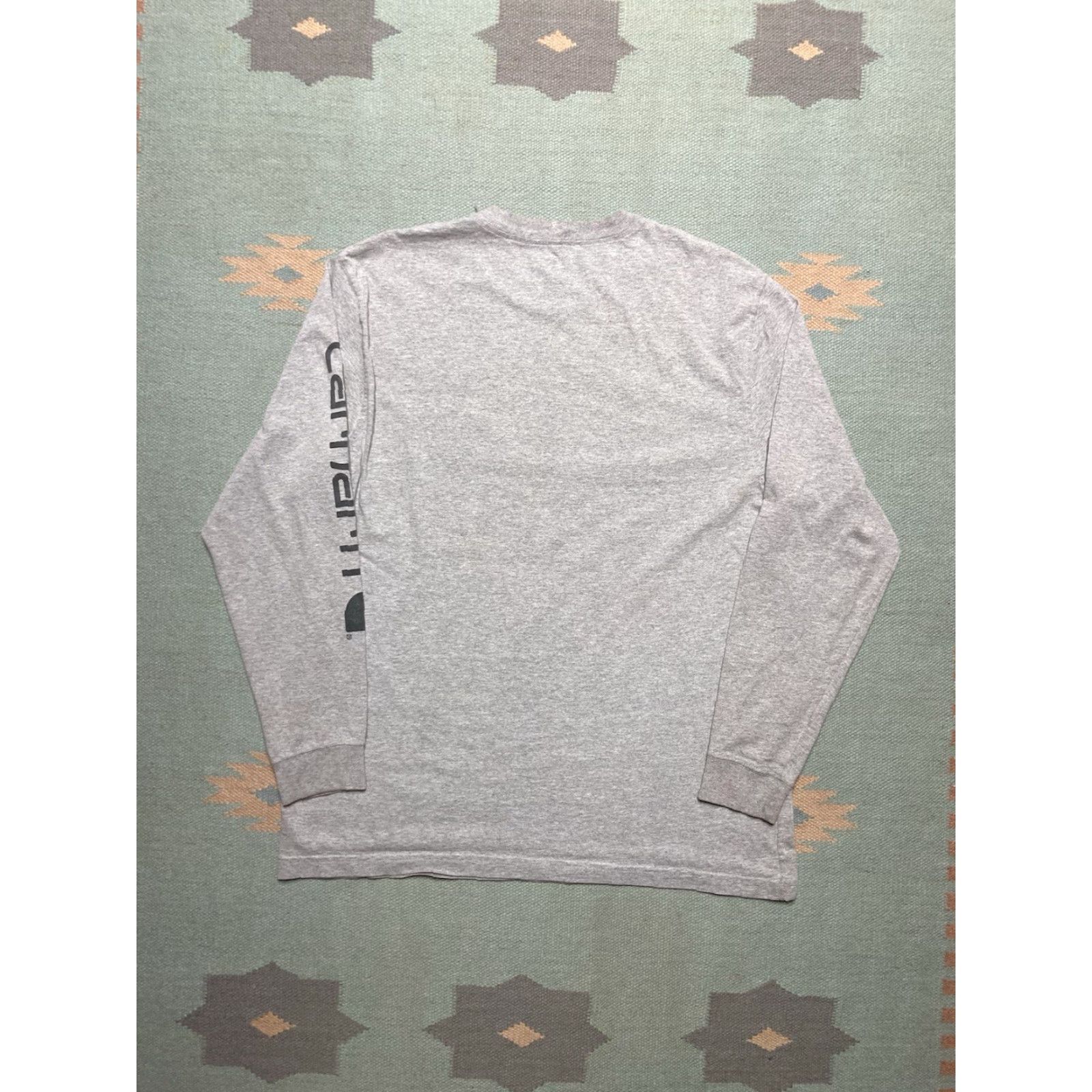 Carhartt Carhartt T-Shirt Long Sleeve Gray Logo Spell Out Workwear Cotton Men’s Large Size US L / EU 52-54 / 3 - 4 Thumbnail