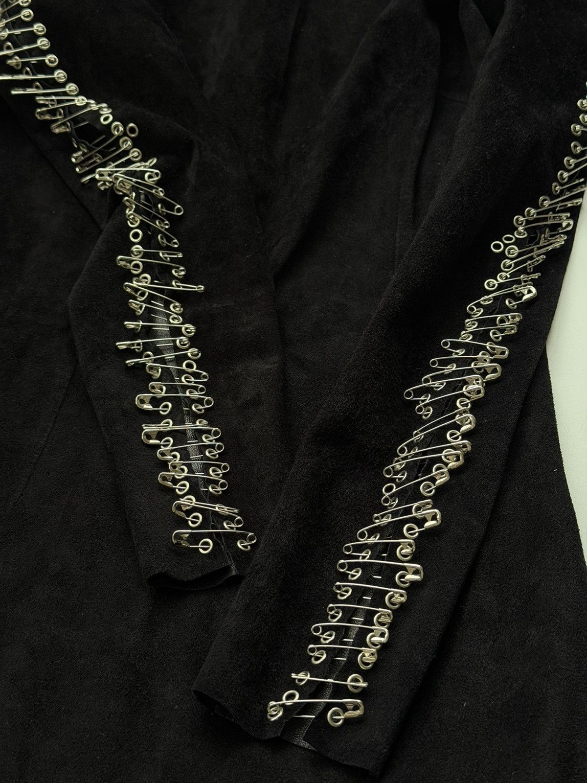 Balmain BALMAIN Decarnin SS2011 Safety Pin Leather Calf Mini Dress Size S / US 4 / IT 40 - 10 Thumbnail