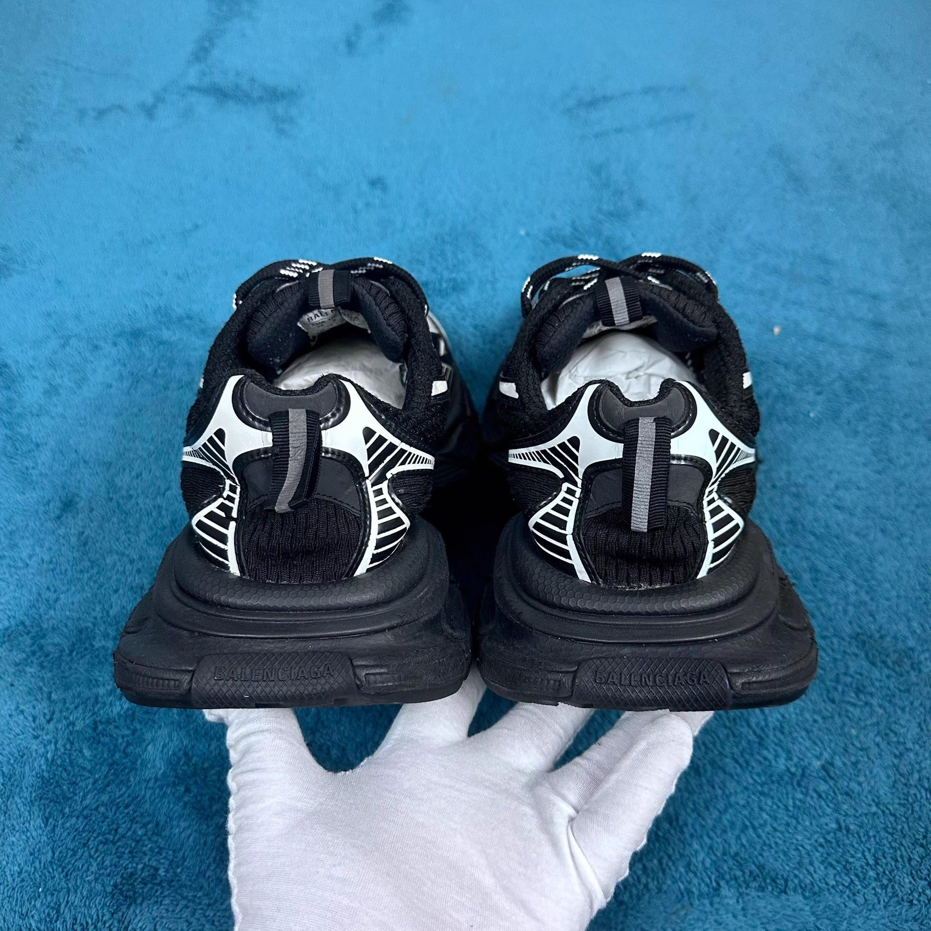 Balenciaga Balenciaga 3xl Distressed Black Silver Thick Dad Sneaker 38 Size US 7.5 / IT 37.5 - 4 Thumbnail