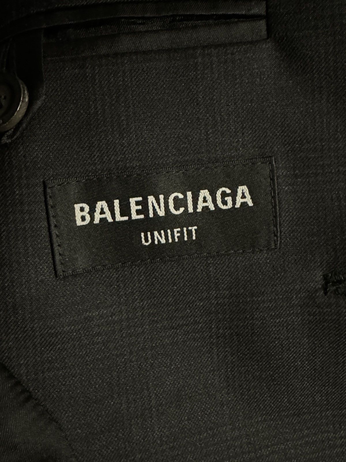 Balenciaga Runway Welsh Striped Collar Wool Shoulder Padded Suit Size 48L - 3 Thumbnail