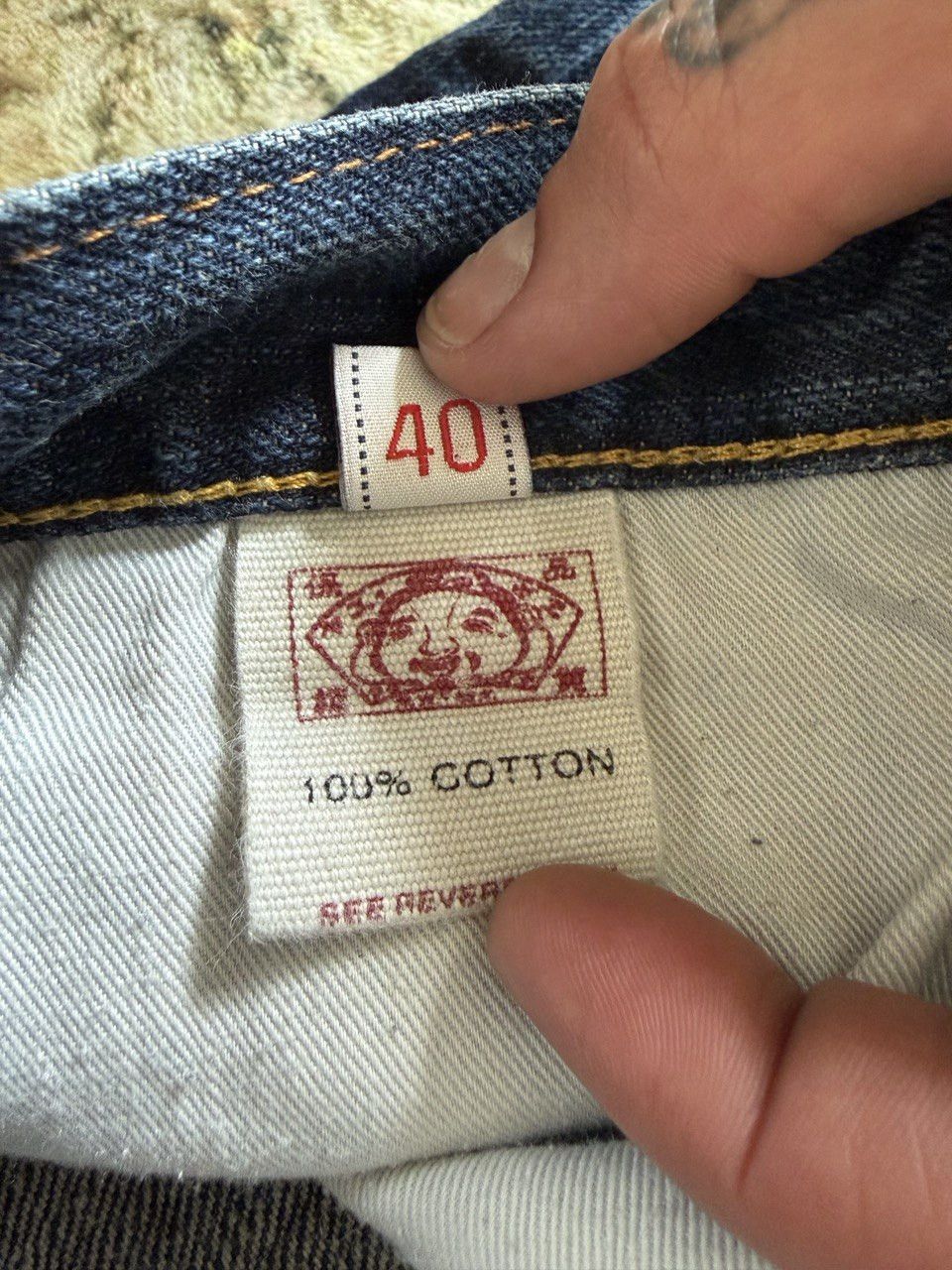 Evisu Evisu Skull Demin y2k button fly straight leg size 40 Size US 40 / EU 56 - 7 Thumbnail