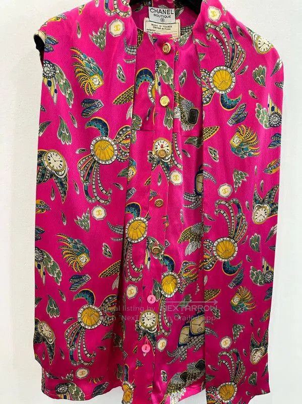 Chanel Chanel Pink Silk Women's Shirt . Size M / US 6-8 / IT 42-44 - 3 Thumbnail