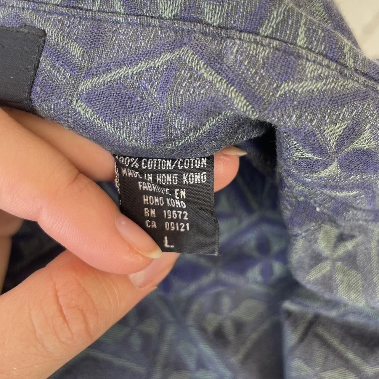 Neiman Marcus × Vintage × Zara Vintage Jhane Barnes Shirt blue Pattern Button Down 90's Size US L / EU 52-54 / 3 - 6 Thumbnail