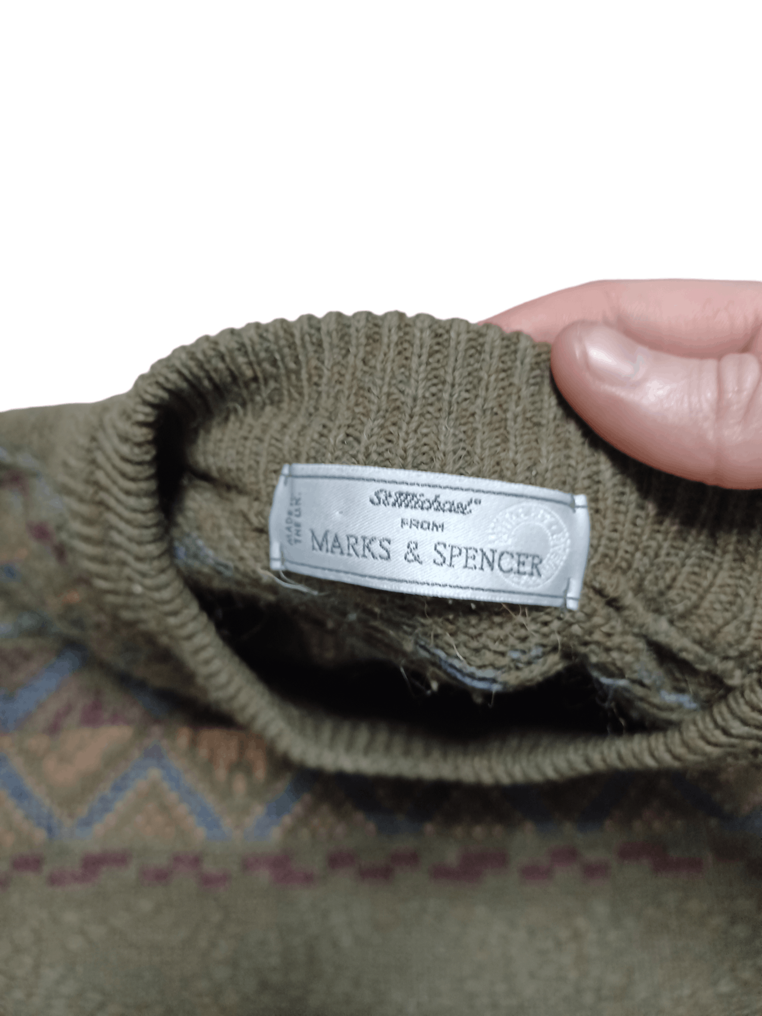 Marks & Spencer WOOL 90 OVERSIZE MARKSPENCER MADE IN UK OLDMONEY SWEATER Y2K Size US M / EU 48-50 / 2 - 3 Thumbnail