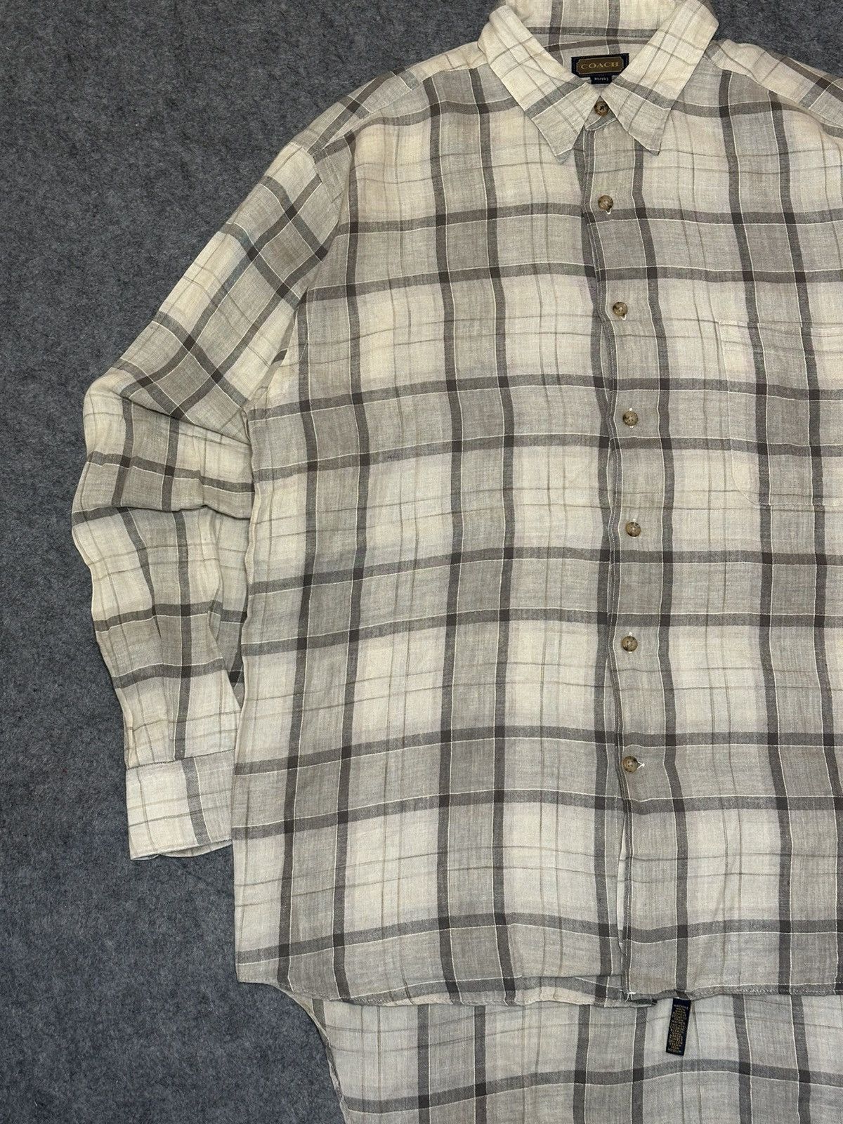 Coach Coach checkered long-sleeve button-down shirt. Size US M / EU 48-50 / 2 - 3 Thumbnail