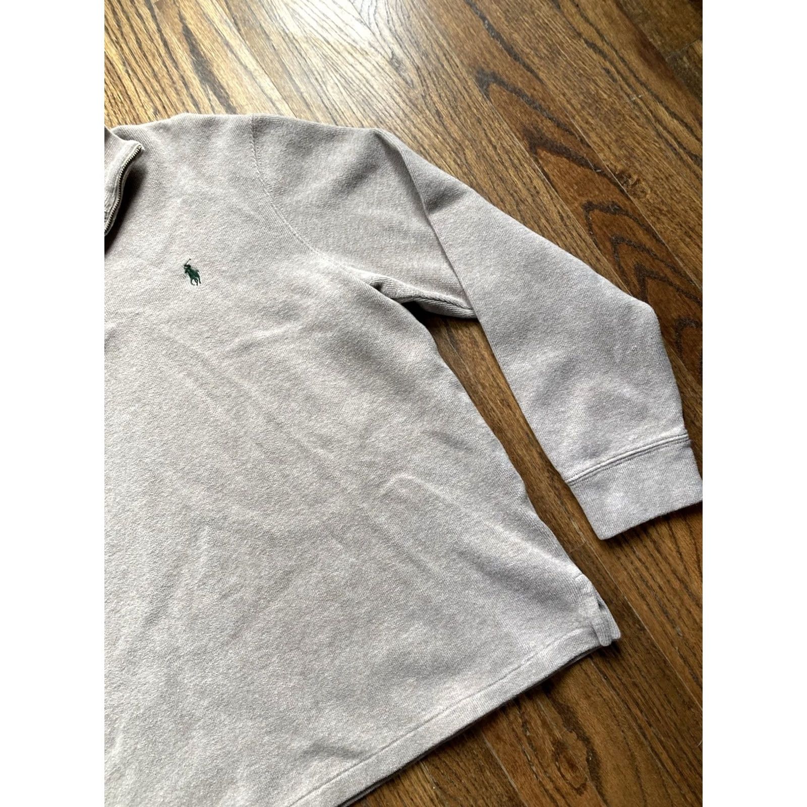 Polo Ralph Lauren VINTAGE Polo Ralph Lauren 1/4 Zip Sweater Mens Large Beige Cotton Preppy Size US L / EU 52-54 / 3 - 3 Thumbnail
