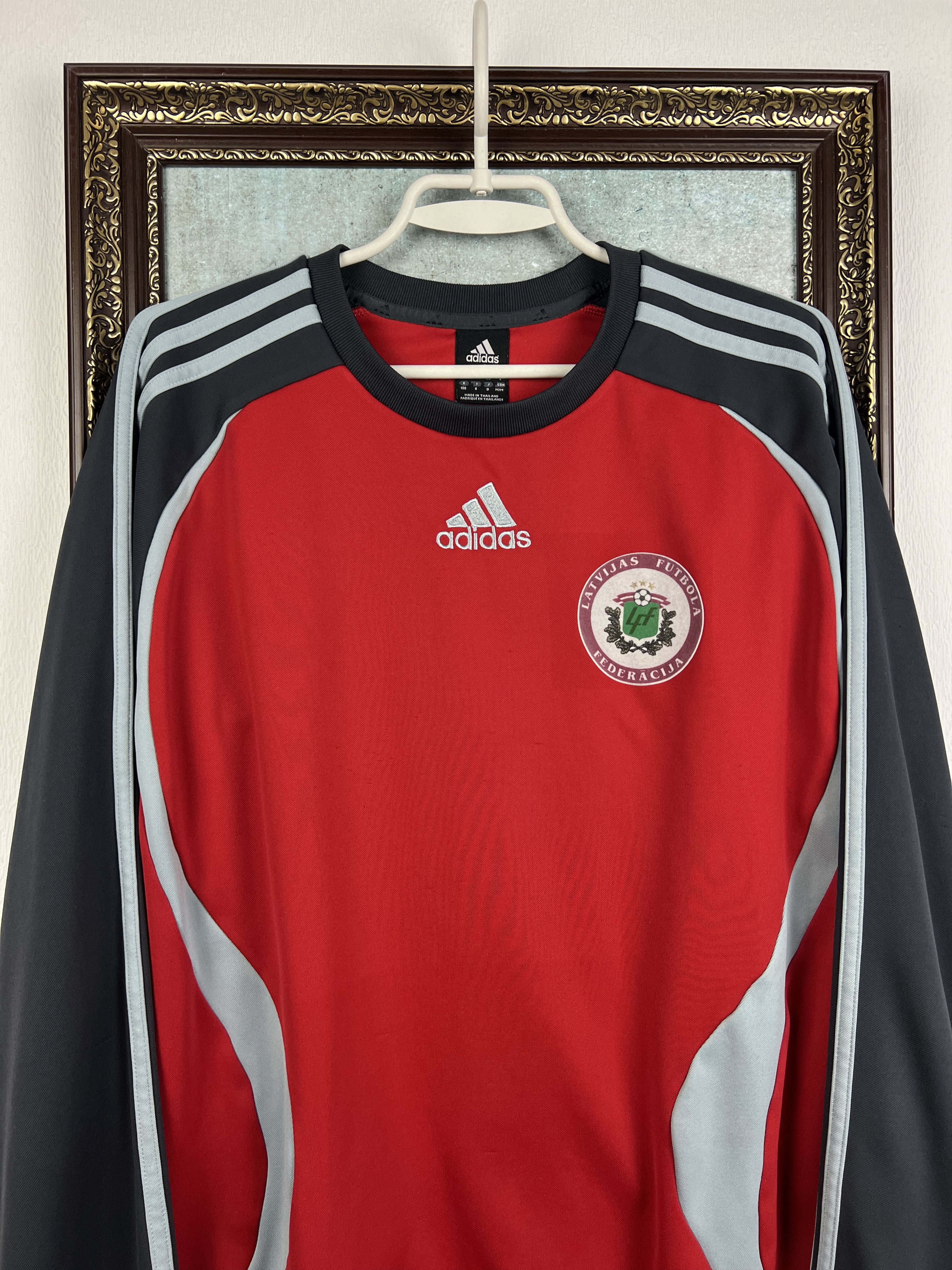 Adidas Latvia Football Sweatshirt Train Soccer Track Top Jacket Size US M / EU 48-50 / 2 - 2 Thumbnail