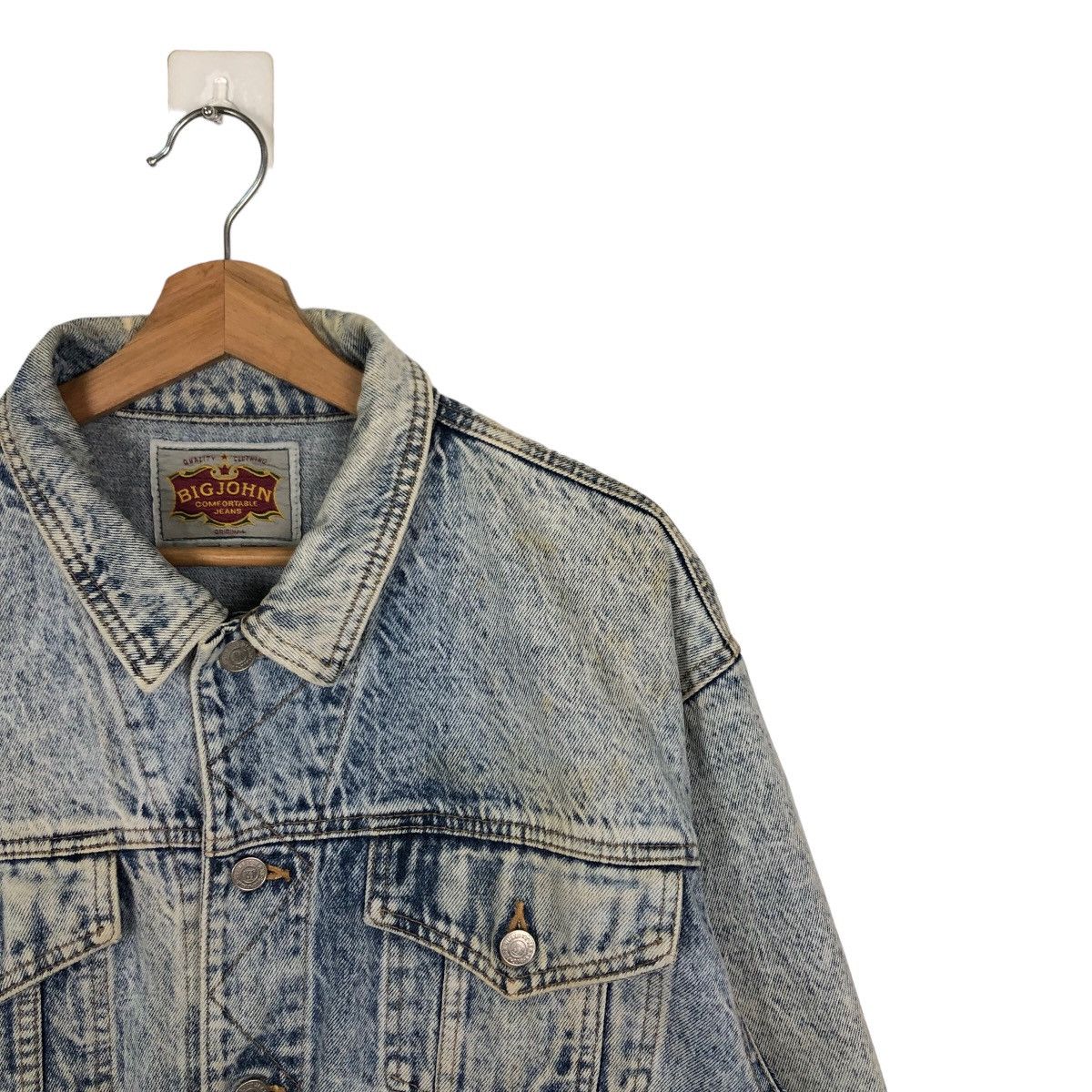 Japanese Brand VINTAGE TRUCKER ACID WASH CROPPED JACKET BIG JOHN JAPAN Size US L / EU 52-54 / 3 - 5 Thumbnail