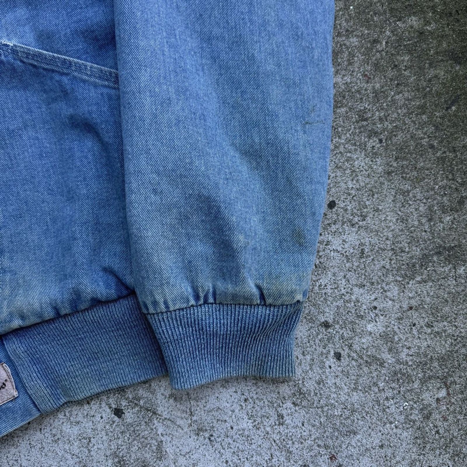 Vintage 90s Thermal Lined Denim Zip Up Work Jacket ERD Grunge Faded Size US L / EU 52-54 / 3 - 5 Thumbnail