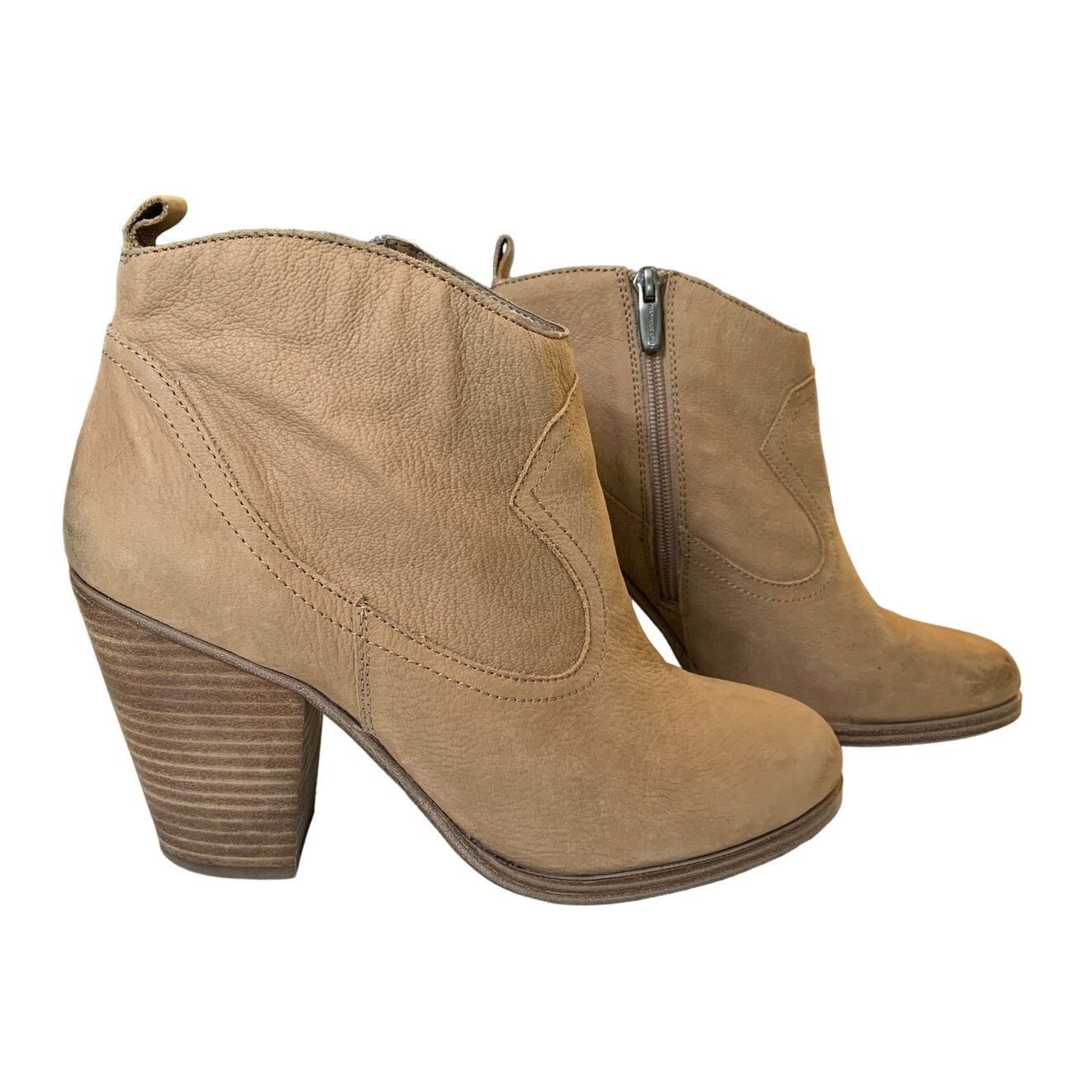 Vince Camuto Vince Camuto Womens Sz 10M Ankle Booties Tan Suede Leather Size US 10 / IT 40 - 11 Thumbnail
