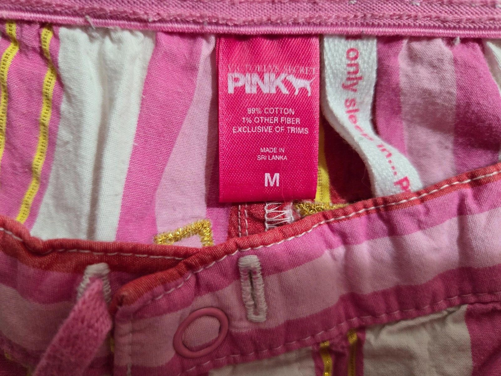 Designer Victorias Secret PINK Vintage Lounge Pants Capri M EUC RARE Size 32" / US 10 / IT 46 - 6 Thumbnail